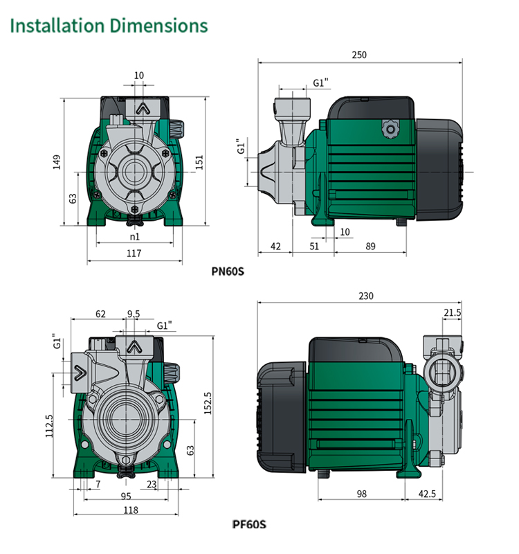 Risefull Stainless Steel (304) 0.5HP  Peripheral Water Pump