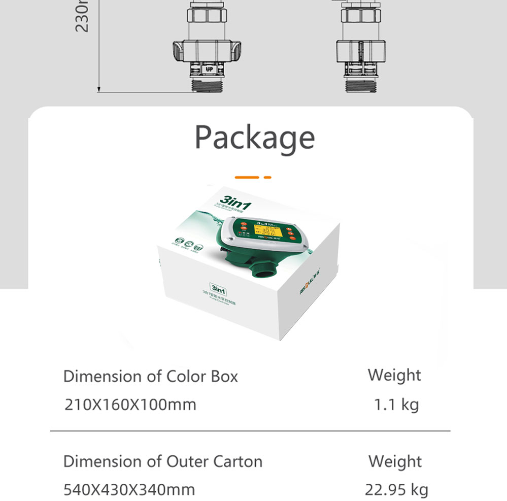 Risefull Universal LCD Smart 3 In1 Pressure Switch