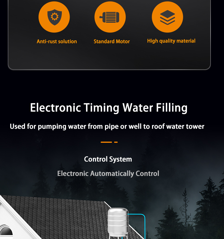 Risefull Household Booster Smart Premium Electronic Timing Controlled Automatic  Self-priming Pumps for Water Tower Filling