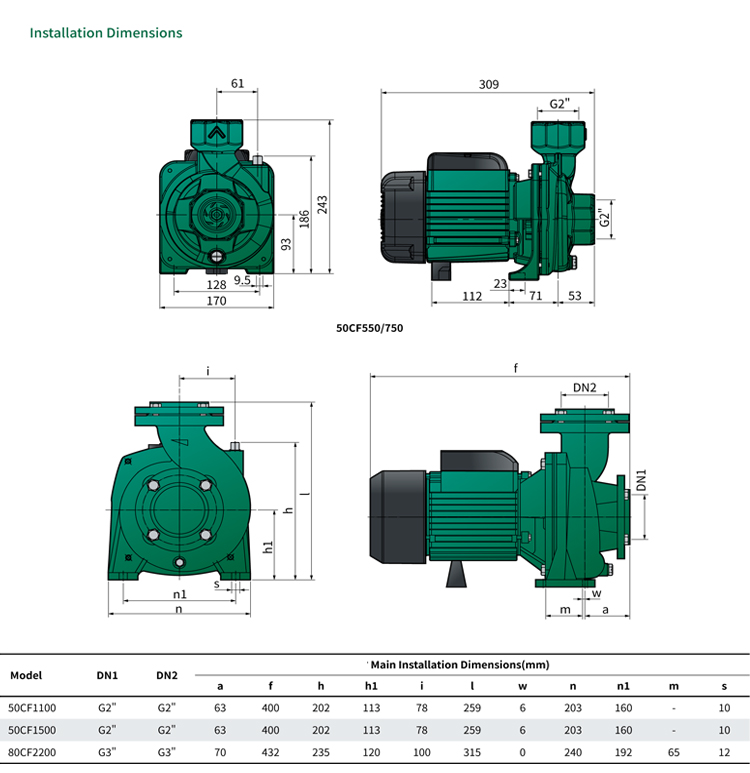 Risefull  CF Electric Irrigation Centrifugal Water Pump