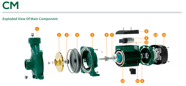 Risefull 1 Hp(CM Style)household Electric Centrifugal Water Pump