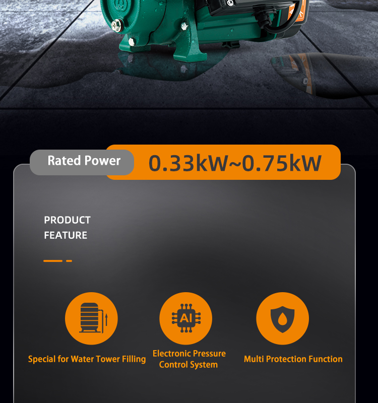 Risefull Household Booster Smart Premium Electronic Timing Controlled Automatic  Self-priming Pumps for Water Tower Filling