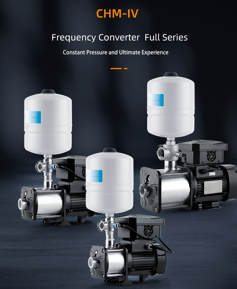 Risefull Inverter Smart Horizontal Stainless Steel Multistage Centrifugal Pump 8m³/h Rated Flow