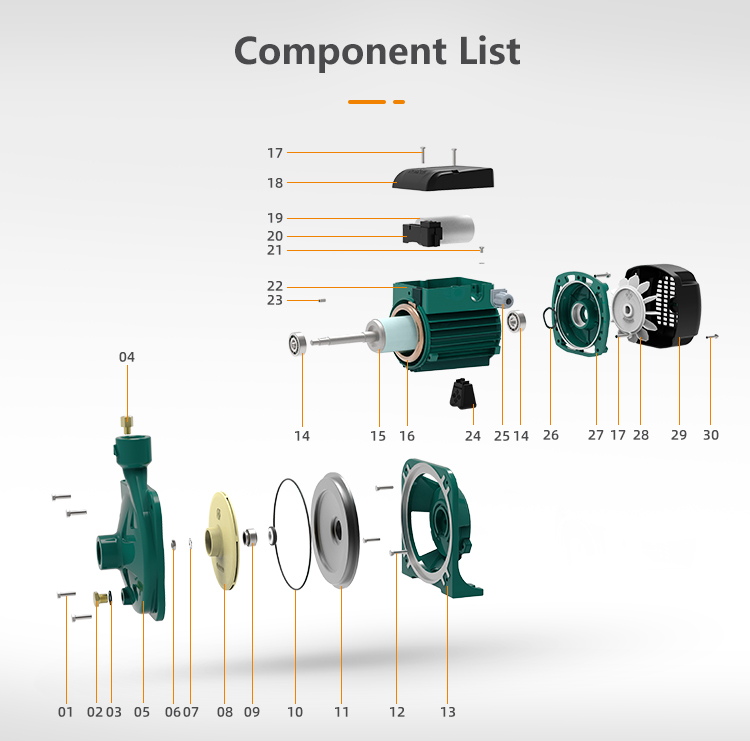 Risefull 0.5hp-1hp(CPM158 Style) Electric Centrifugal Water Pump