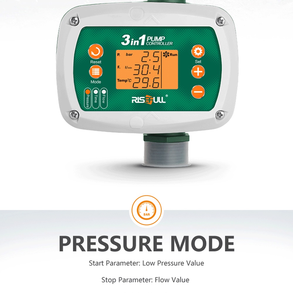 Risefull Universal LCD Smart 3 In1 Pressure Switch